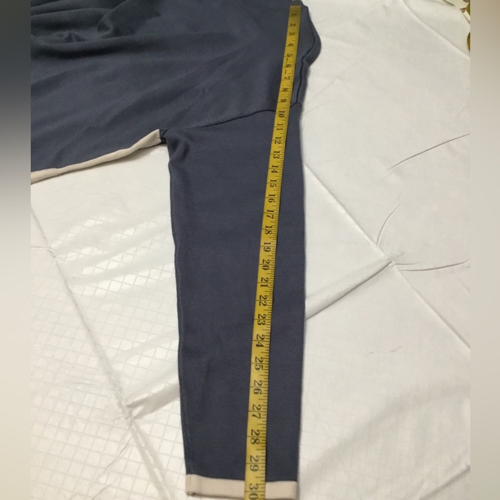 Sincerely Jules Navy Knit Top and Cream Stripe Detail - Picture 11 of 16